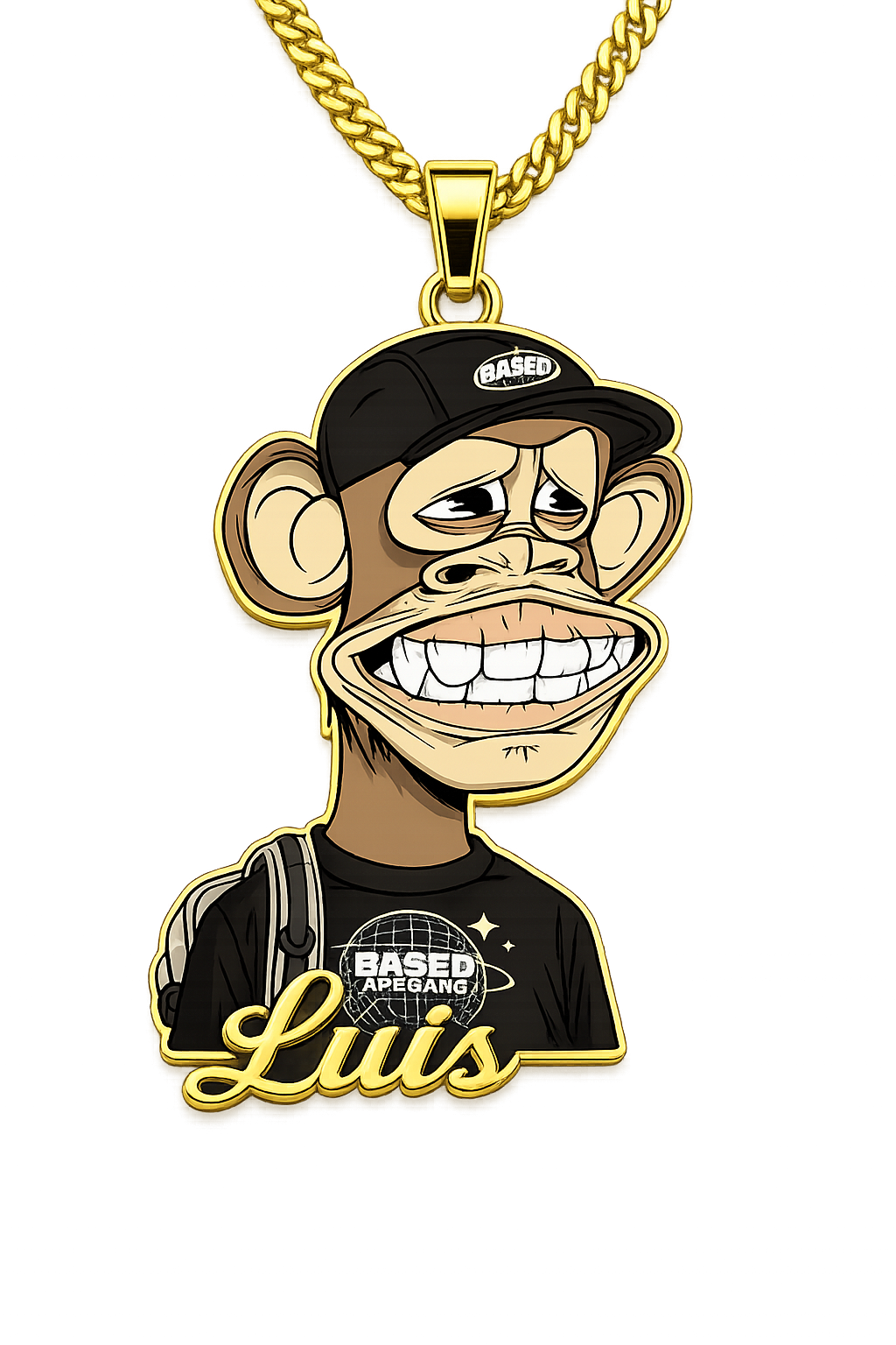 Custom Photo & Name Pendant – 18K Gold PVD | Stainless Steel