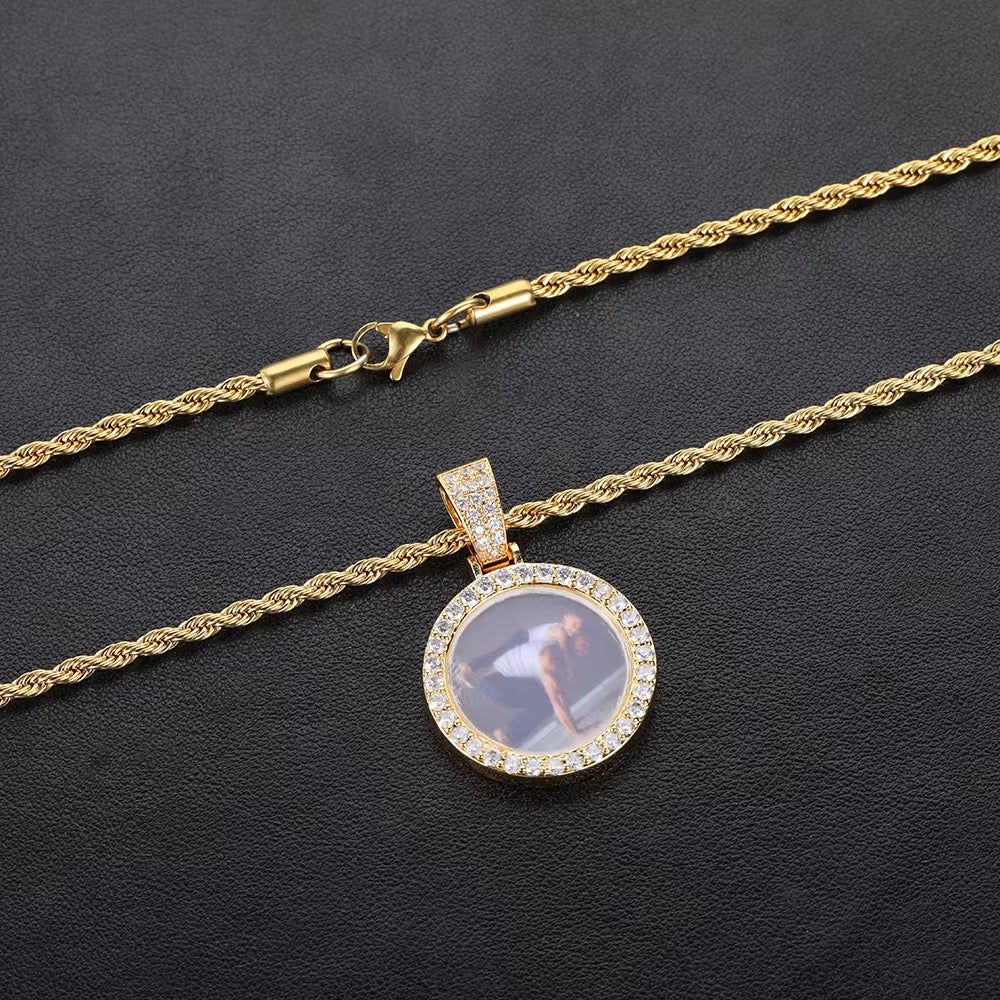 Portaretrato 25mm 18k Gold plated PVD