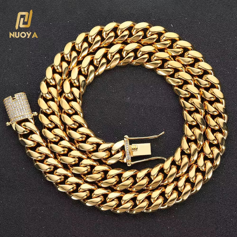 Premium Cuban Link Chain 8mm – Stainless Steel | 18K Gold PVD