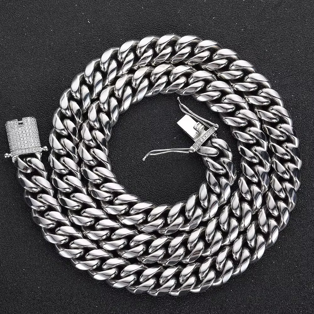Premium Cuban Link Chain 8mm – Stainless Steel | 18K Gold PVD