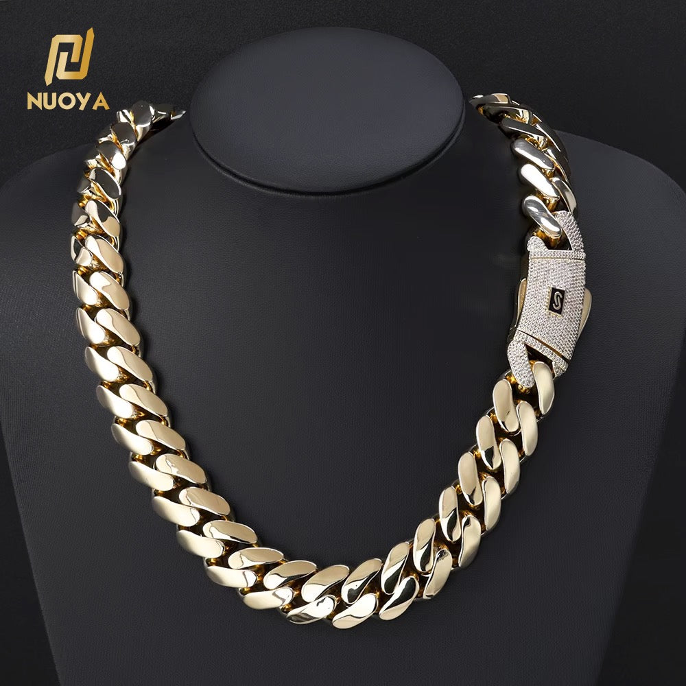 Cuban Link Chain – Stainless Steel | 14K Gold PVD