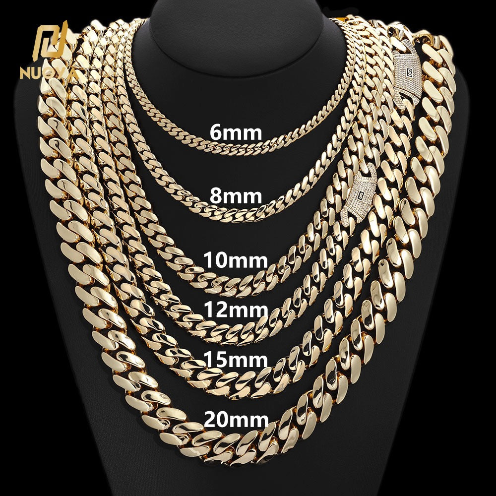 Cuban Link Chain – Stainless Steel | 14K Gold PVD